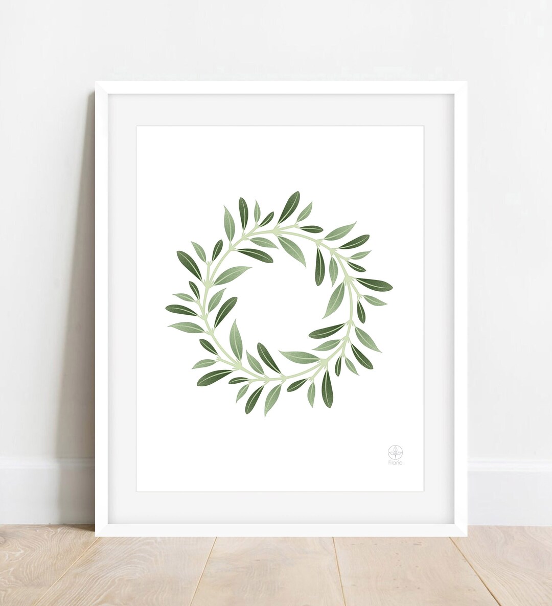 OLIVE Branch WREATH Contemporary Botanical Art UNFRAMED - Etsy