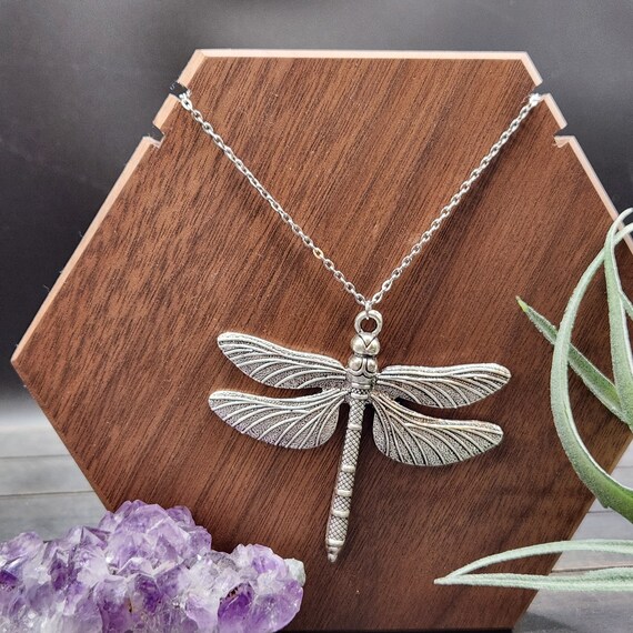 Dragonfly necklace silver best sale