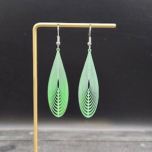 Blue Green Earrings - Teardrop Dangle Earrings, Aqua Blue Earrings, Layered Earrings, Blue and Green Earrings, Lightweight Earrings