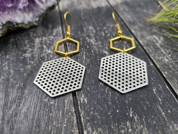 Hexagon 2024 drop earrings