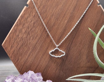 Silver Cloud Necklace - Silver Cloud Pendant, Cloud Jewelry, Cloud Necklace Silver, Celestial Jewelry, Minimalist Necklace for Women