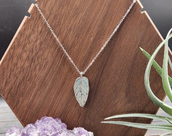 Silver Leaf Necklace - Leaf Necklaces for Women, Leaf Necklace Silver, Leaf Jewelry, Silver Leaf Pendant, Fall Necklace, Fall Jewelry