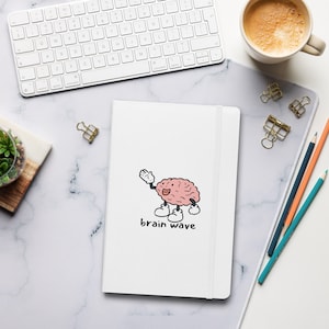 Brain Wave Funny Neuroscience Gift Hardcover notebook