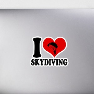 I Love Skydiving Bubble-free stickers