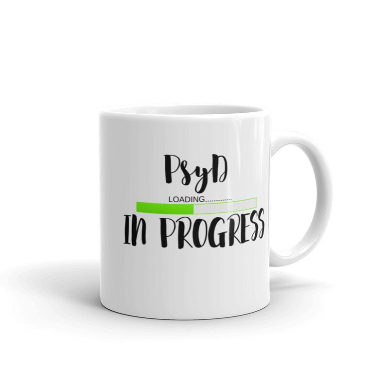 Psyd in Progress | Psyd Student Gift White Glossy Mug - Etsy
