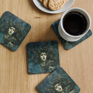 Medusa (Laura Dreyfus Barney) Alice Pike Barney Artwork Cork-back coaster