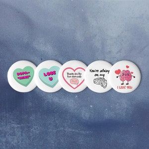 Neuro Valentine&#39;s Day Love Gift Set of pin buttons