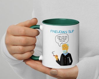 Freudian Slip Lustige Tasse mit Farbe im Inneren