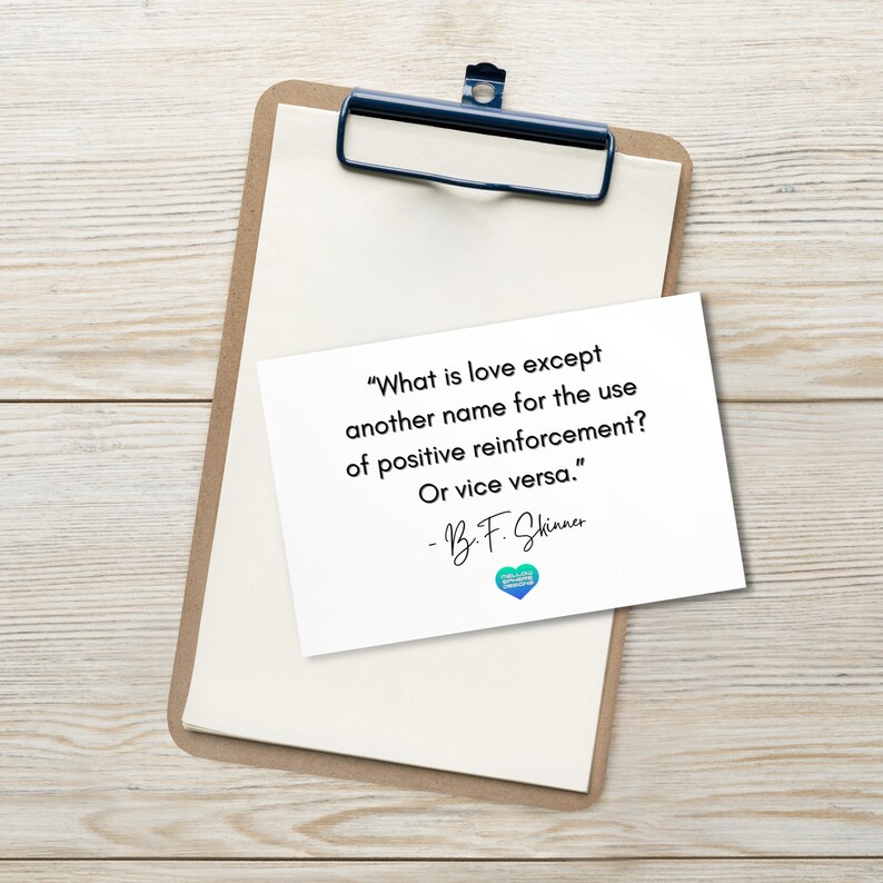 Love is Positive Reinforcement B.F. Skinner Valentine's Etsy
