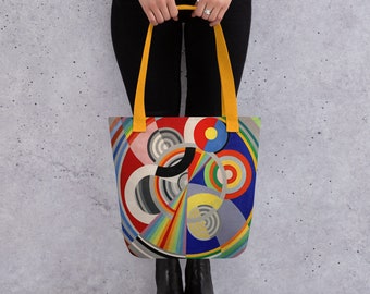 Rythme n1 by Robert Delaunay Abstract Artwork Tote bag
