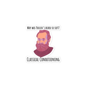 Ivan Pavlov Beard Sticker Funny Psychology Gift Classical Conditioning Bubble-Free