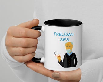 Freudian Sips Psychology Mug Color Inside Freudian Slip Coffee Gift
