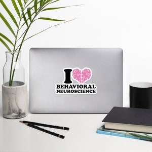 I Love Behavioral Neuroscience Brain Heart Bubble-free stickers