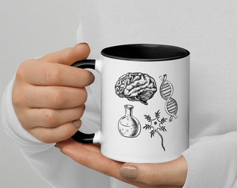 Neurowissenschaftliche Tasse mit Farbe im Inneren