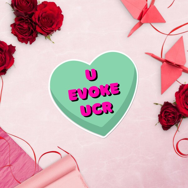 You Evoke UCR Psychology Heart Bubble-free stickers