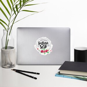 Future SLP Speech Language Floral Pegatinas sin burbujas