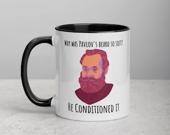 Ivan Pavlov's Beard Classic Conditioning Psychology Gift Mug with Color Inside