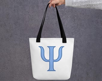 Psi Symbol Tote Bag | Psychology Gift for Students and Conferences