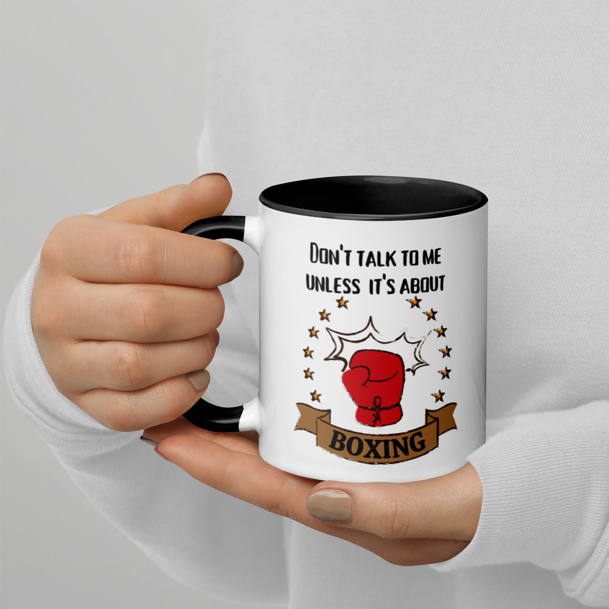 Dont Talk to Me Unless Its About Boxing Mug With picture