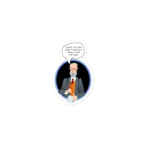 Freudian Slip Say One Thing Mean Your Mother Psychology Bubble-free stickers