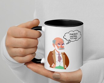 Freud Projection Color Inside Mug – Funny Therapist Gift, Psychology Humor Mug, Psych Student Coffee Cup