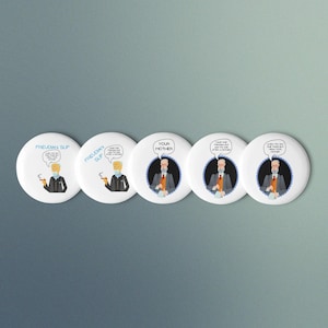 Freudian Slips Psychology Set of pin buttons
