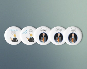 Psicología de los resbalones freudianos Conjunto de botones de alfiler