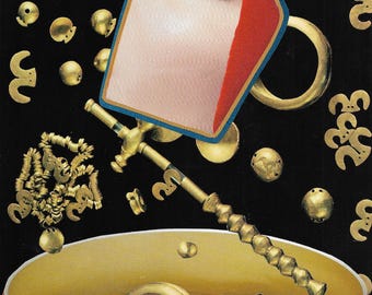ART PRINT- “Molten Ritual” collage- 11X14 inches