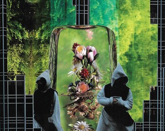 ART PRINT- “Druids” collage- 11X14 inches