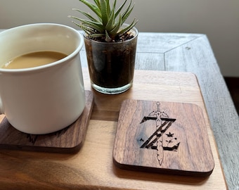 Houten Legend of Zelda-onderzetter