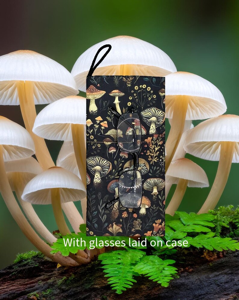 Mushroom Floral Phone Eyewear Case: Padded Phone Pouch image 8