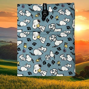 Funda de tela con licencia de Comic Dog para libros: Funda acolchada para tableta, funda para lector electrónico