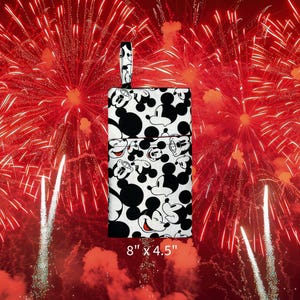 Custodia per occhiali Comic Mouse Phone in tessuto con licenza, custodia imbottita per occhiali, custodia per telefono, custodia per occhiali, iPhone, Samsung, Motorola, Tracfon, LG