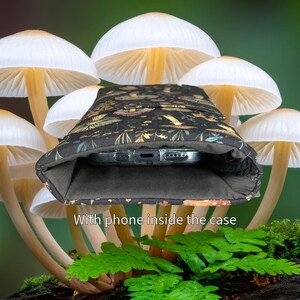 Mushroom Floral Phone Eyewear Case: Padded Phone Pouch image 3
