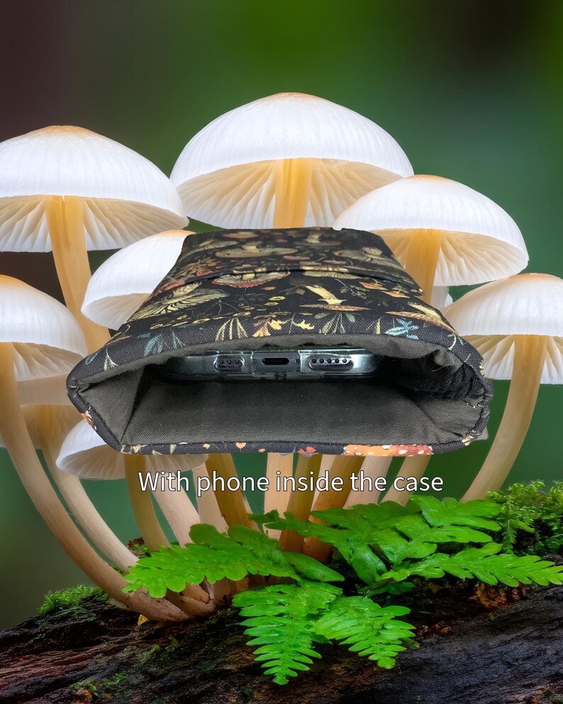 Mushroom Floral Phone Eyewear Case: Padded Phone Pouch image 3