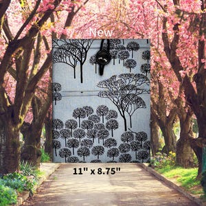 Tree Forest BookSleeve -Deer TabletSleeve -Evergreens Book Beau -Back Woods Tablet Pouch -Fir Padded Book Cover -Forest Scene Book Protector