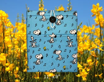 Comic Dog Bird Book Holder Licensed Fabric; Funnies eReader Pouch