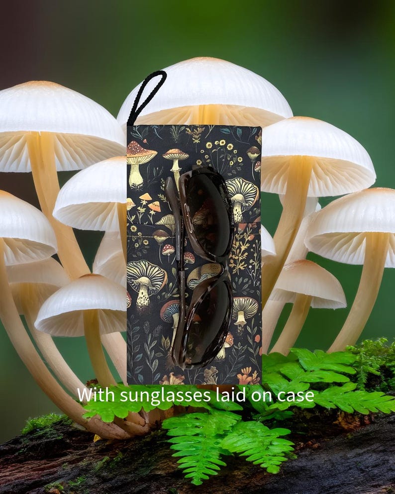 Mushroom Floral Phone Eyewear Case: Padded Phone Pouch image 6