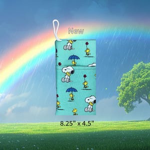 Funda de tela para teléfono con licencia de perro cómico, pájaro, gota de lluvia, bolsa de gafas de diseñador, bolsa acolchada para gafas, funda para teléfono celular, funda para teléfono móvil con dibujos animados