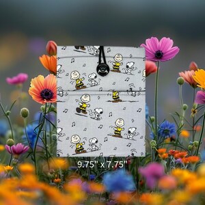 Cartoon Dog Bird Book Sleeve licensed fabric -Comic Kindle Sleeve -Funnies Fabric Book Sleeve - Humorous Tablet Protector -Comic Book Sleeve