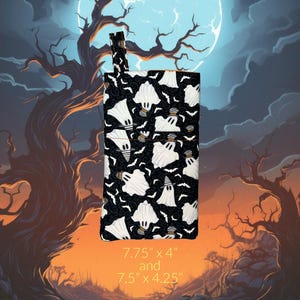 Custodia per telefono in tessuto di Halloween, custodia per occhiali, custodia per telefono, custodia imbottita per occhiali, custodia per telefono e occhiali, iPhone, smartphone, Tracfon, LG, Alcatel