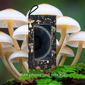 Mushroom Floral Phone Eyewear Case: Padded Phone Pouch image 4