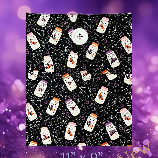 Galaxy Book Sleeve - Stars Book Sleeve - Kindle Paperwhite Tablet - Book Protector Cover - Fabric Book Sleeve Bag - Tablet Sleeve Pouch