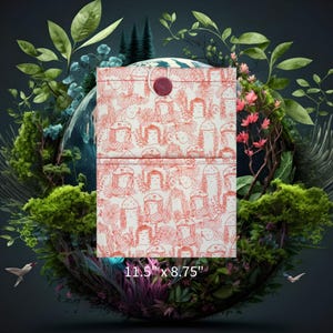 Beautiful People BookSleeve -Women and Ferns BookSleeve -Humorous Book Protector -Illustrated Beauties Tablet Purse -Still LifeTech Case