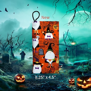 Custodia per telefono con gnomi di Halloween, custodia per occhiali, custodia per telefono, custodia imbottita per occhiali, custodia per telefono e occhiali, iPhone, smartphone, Tracfon, LG, Alcatel