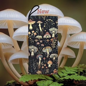 Mushroom Floral Phone Eyewear Case: Padded Phone Pouch image 1