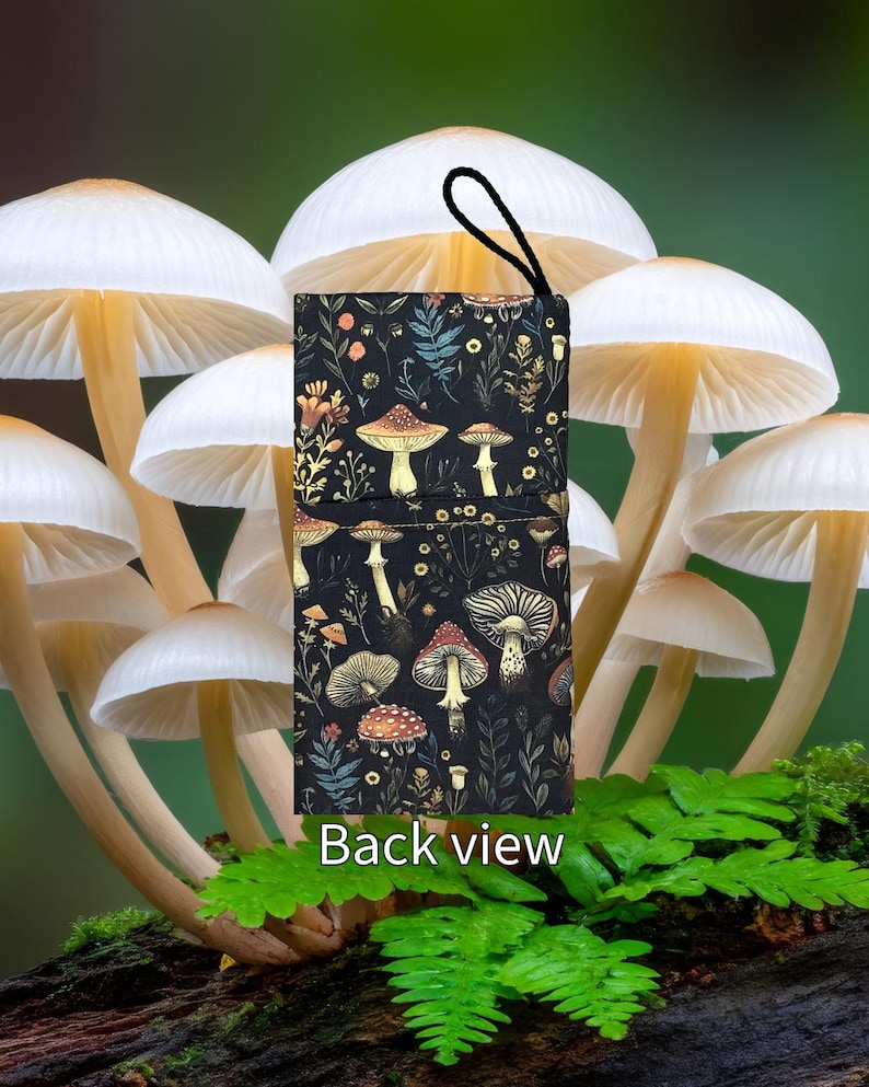 Mushroom Floral Phone Eyewear Case: Padded Phone Pouch image 2