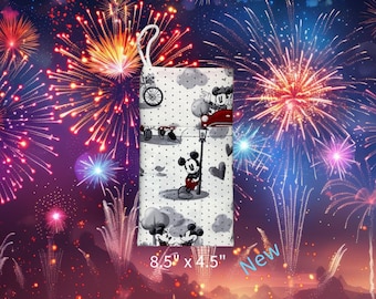 Comic Mouse Phone Case Licensed Fabric: Padded Cell Pouch with Pocket