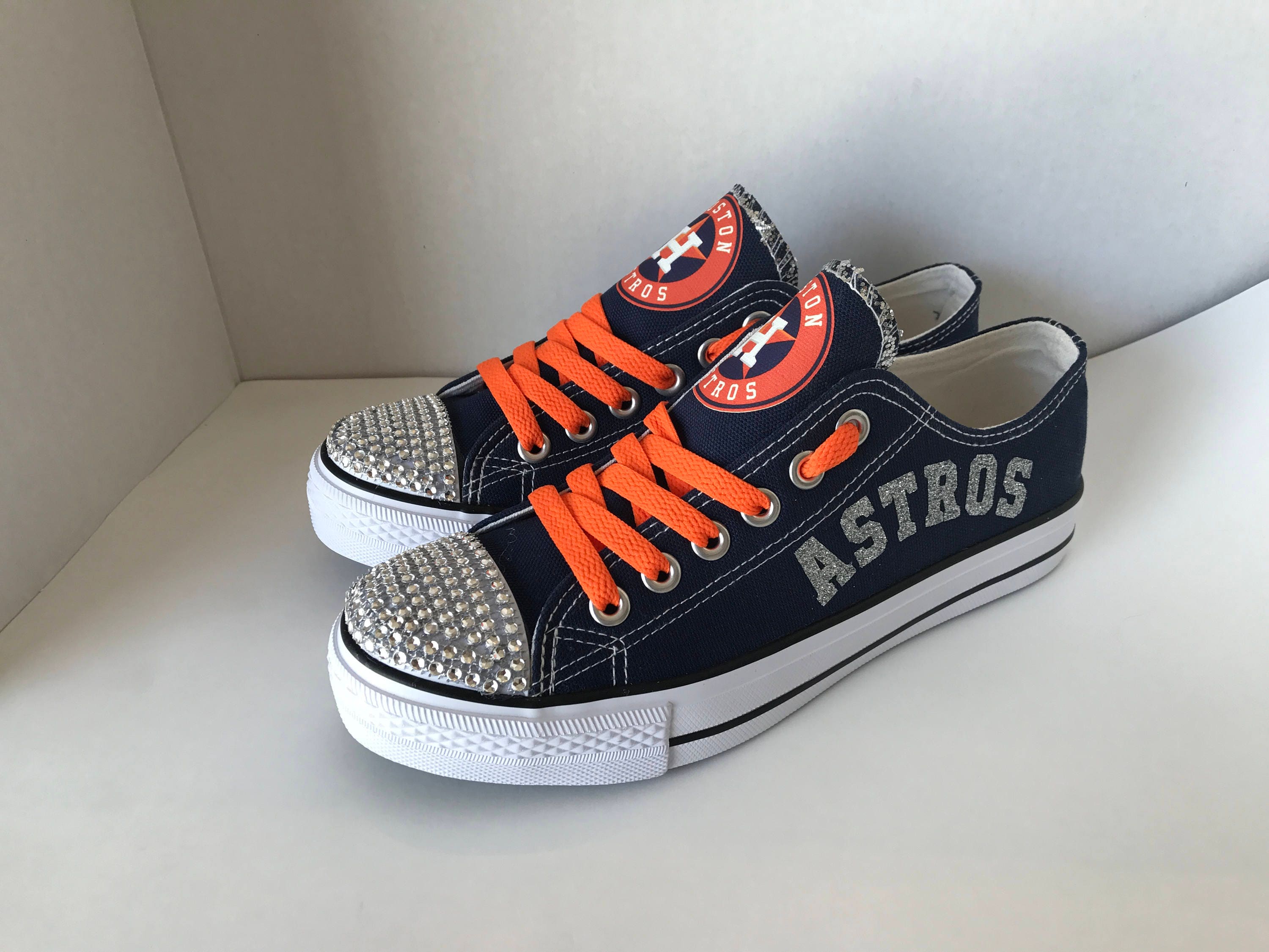 Houston astros women's Astros Bling tennis shoes Etsy