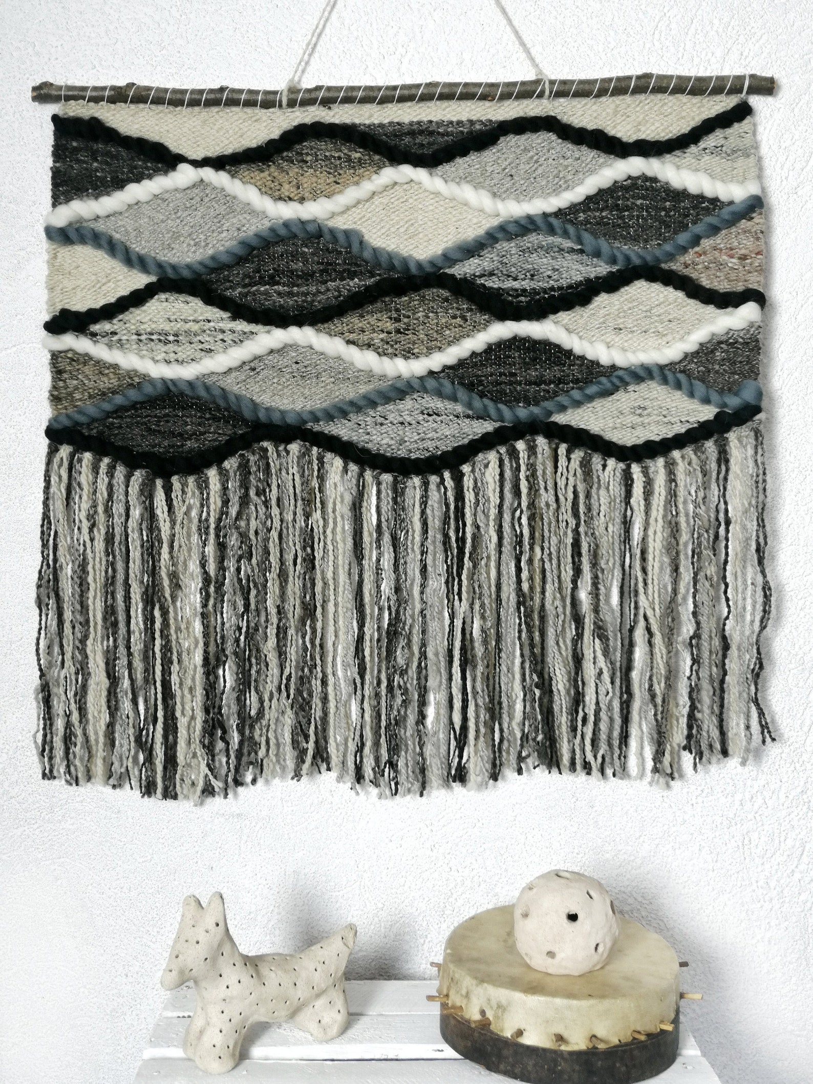 Extra Large Woven Wall Hanging, Neutral Art Wall Home Decor, Wall